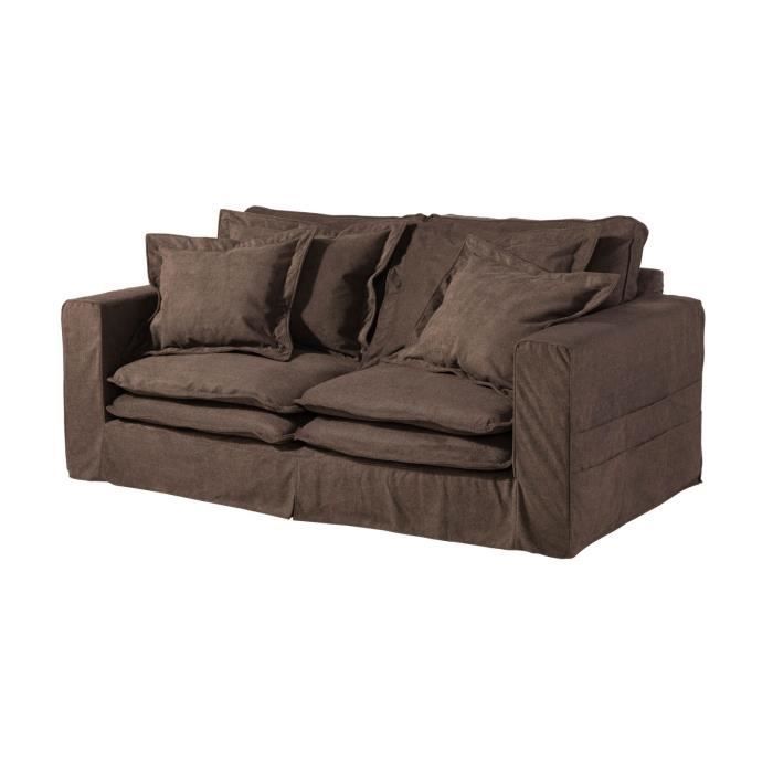 Canapé 3 places en polyester beige KINGSTON
