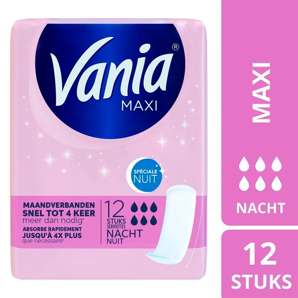 Vania Maxi Comfort nočni higienski vložki<br>12 kosov