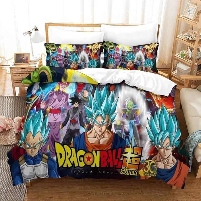 Funda nórdica de Dragon Ball Z - ZPPSHOP - Anime Goku - Impresión 3D - Multicolor