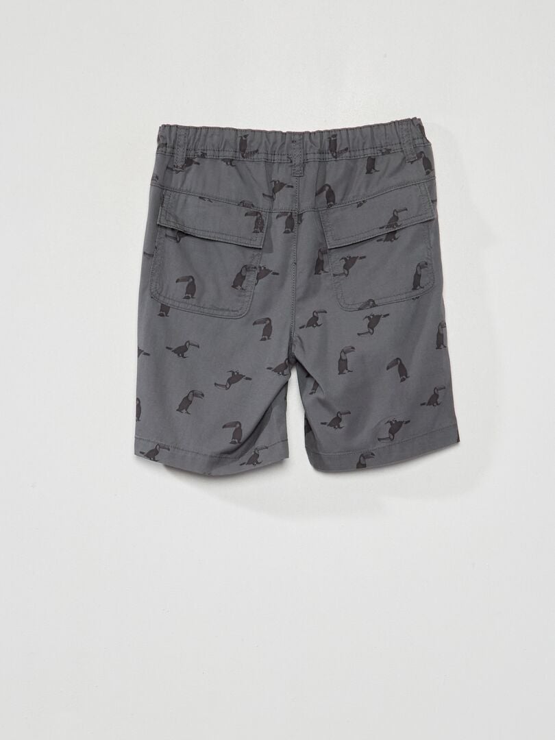 Pantalones cortos chinos tipo bermuda - GRIS