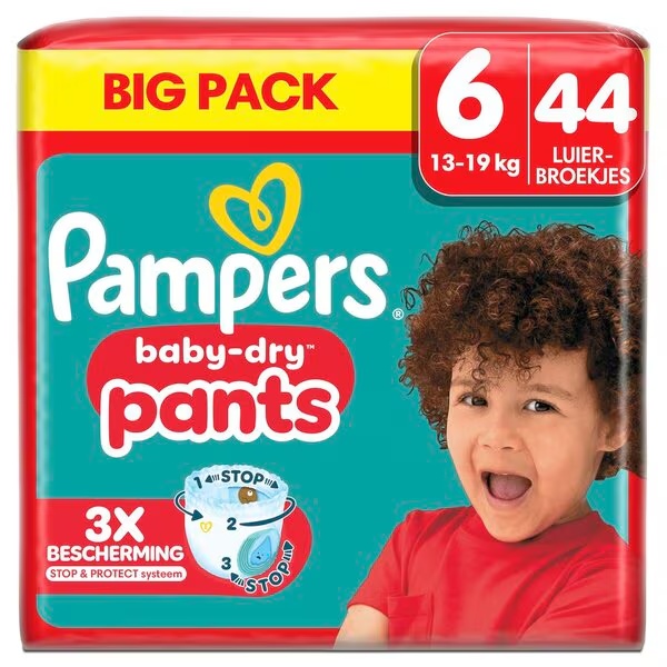 „Pampers Baby-Dry Pants“ 6 dydžio sauskelnės<br>6 dydis (13–19 kg), 44 vnt.