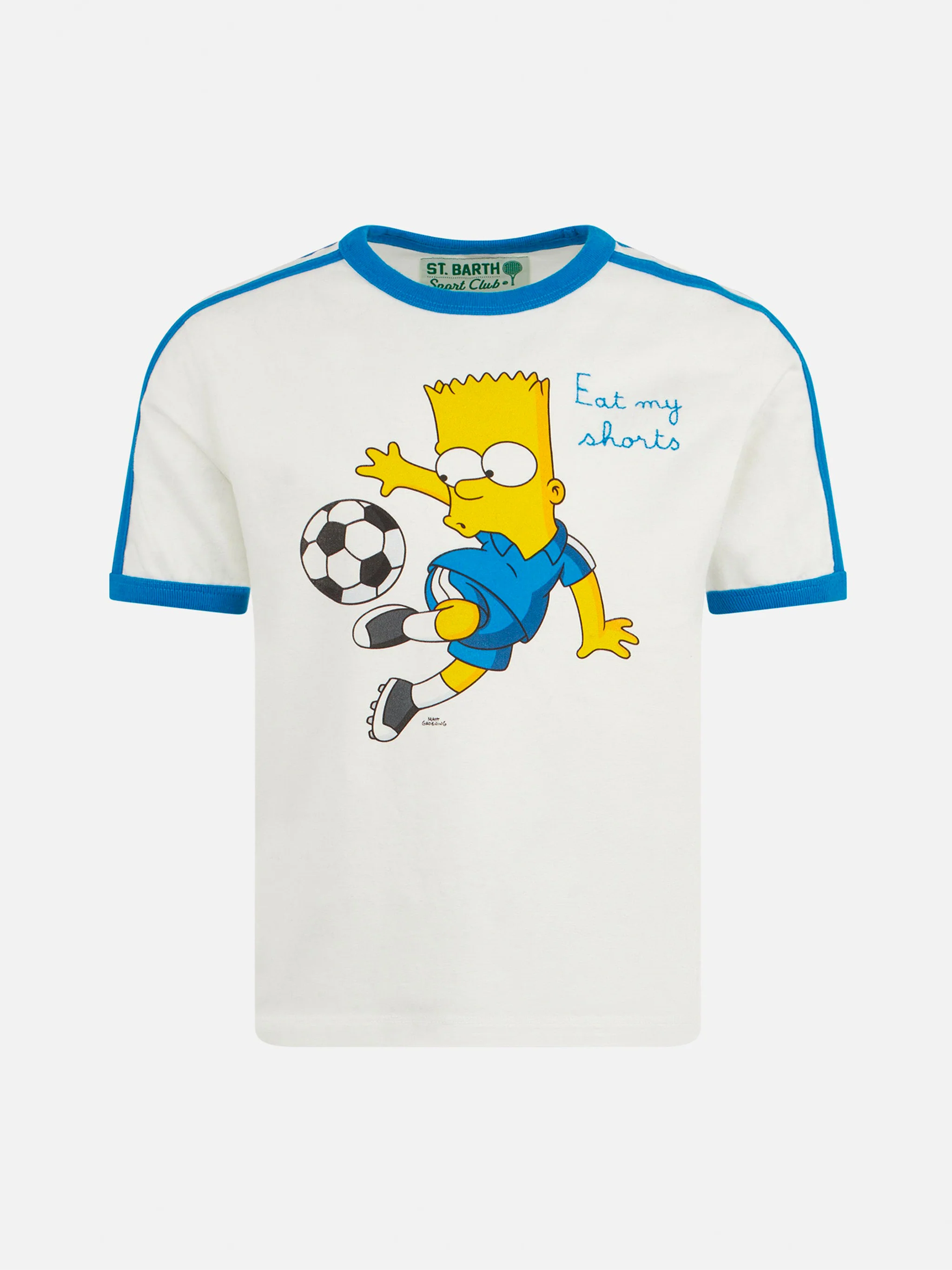 T-shirt da bambino in cotone pesante con stampa Bart Soccer | EDIZIONE