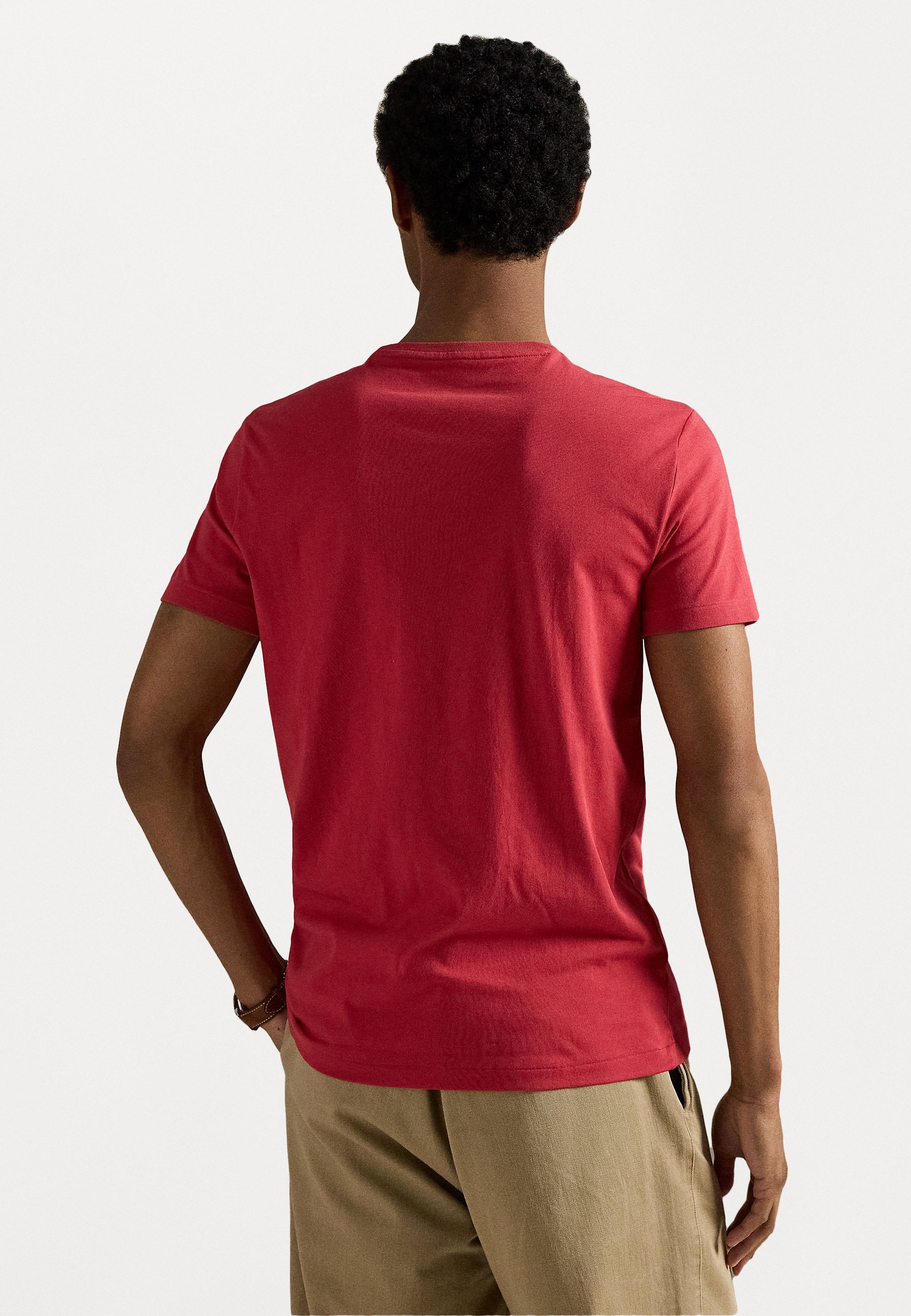 Polo Ralph Lauren CUSTOM SLIM FIT JERSEY CREWNECK T-SHIRT - T-shirt basic - rosso alba