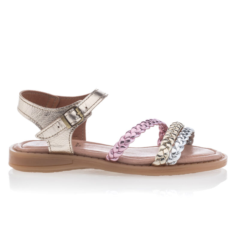Sandalias amarillas para niña / Zapatos de punta abierta