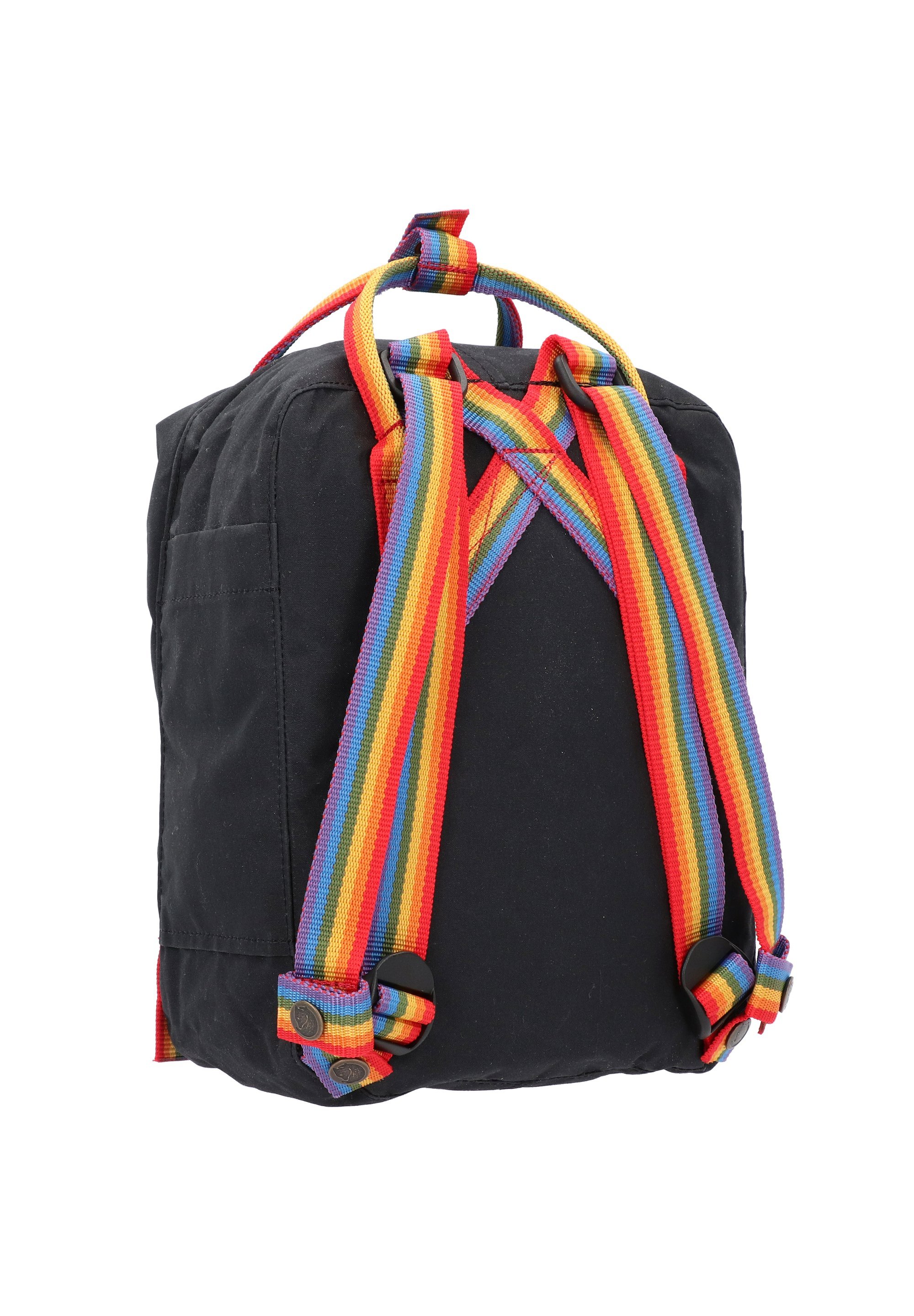 Fjällräven KÅNKEN RAINBOW MINI - Rugzak - zwart/regenboog
