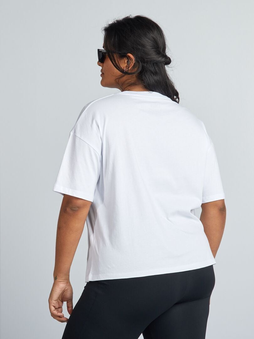 Camiseta Emily em Paris com gola redonda - Branca