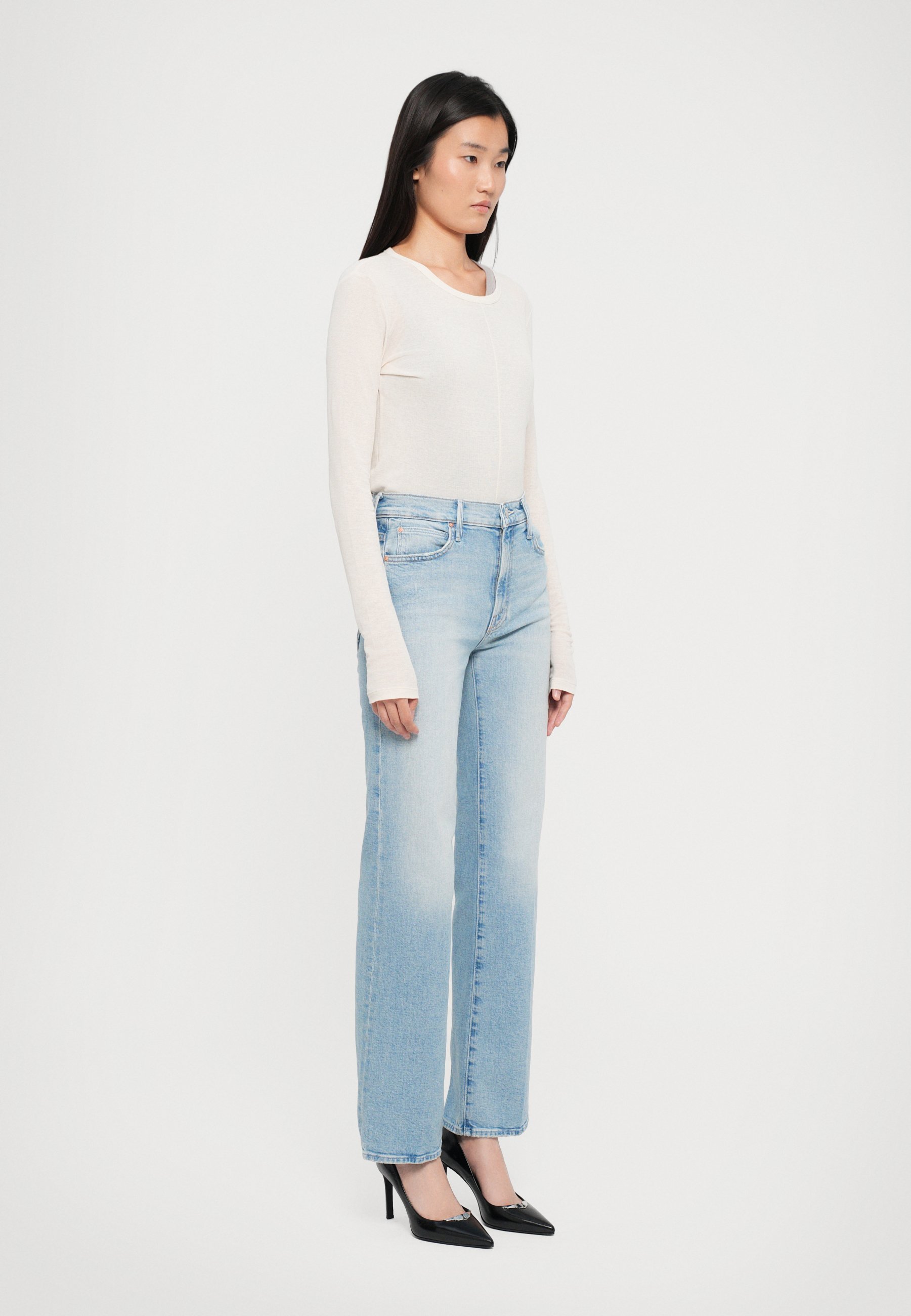Mother THE KICK IT SUPERIOR - Jean droit - denim bleu clair
