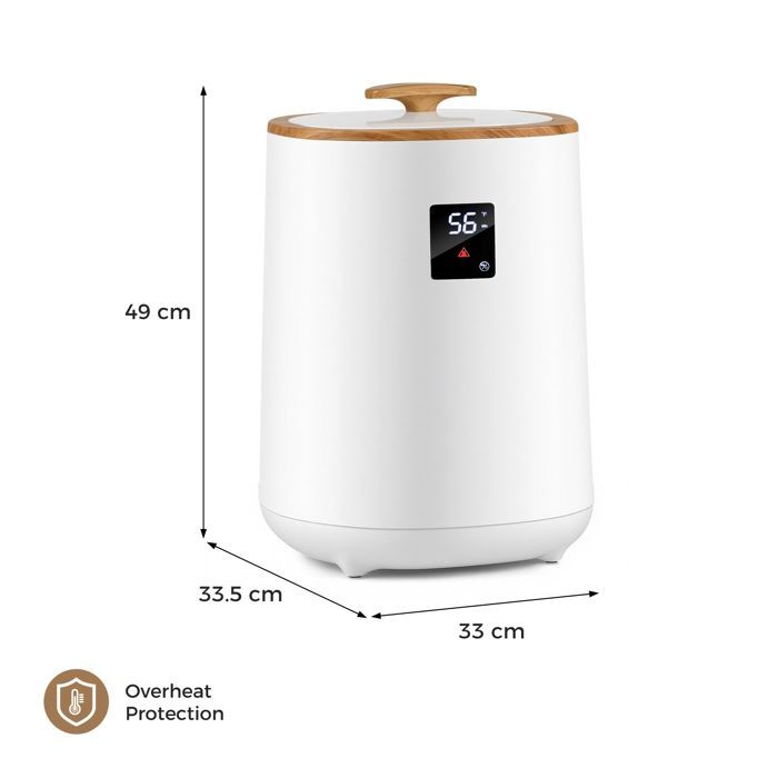 LIFEZEAL Scaldasalviette elettrico da 18 litri per bagno, contenitore per asciugamani elettrico a 128 °C con indicatore di sicurezza
