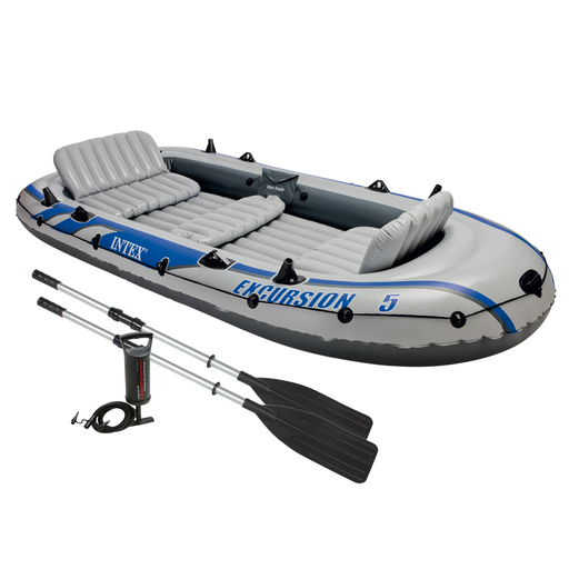  Intex Excursion 5 Inflatable Boat with 2 Oars 366 x 168 x 43 cm