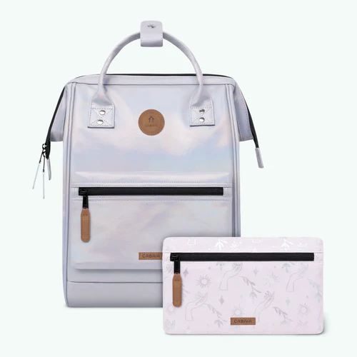 Cabaia Adventurer Medium Backpack, Silver Reindeer