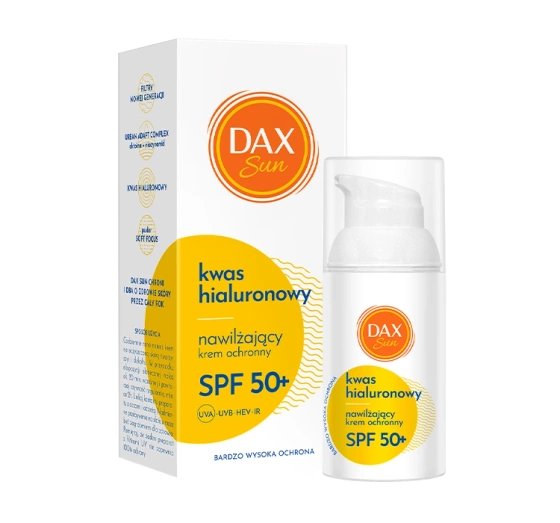 Dax Sun nawilżający krem ochronny kwas hialuronowy SPF50  30 ml