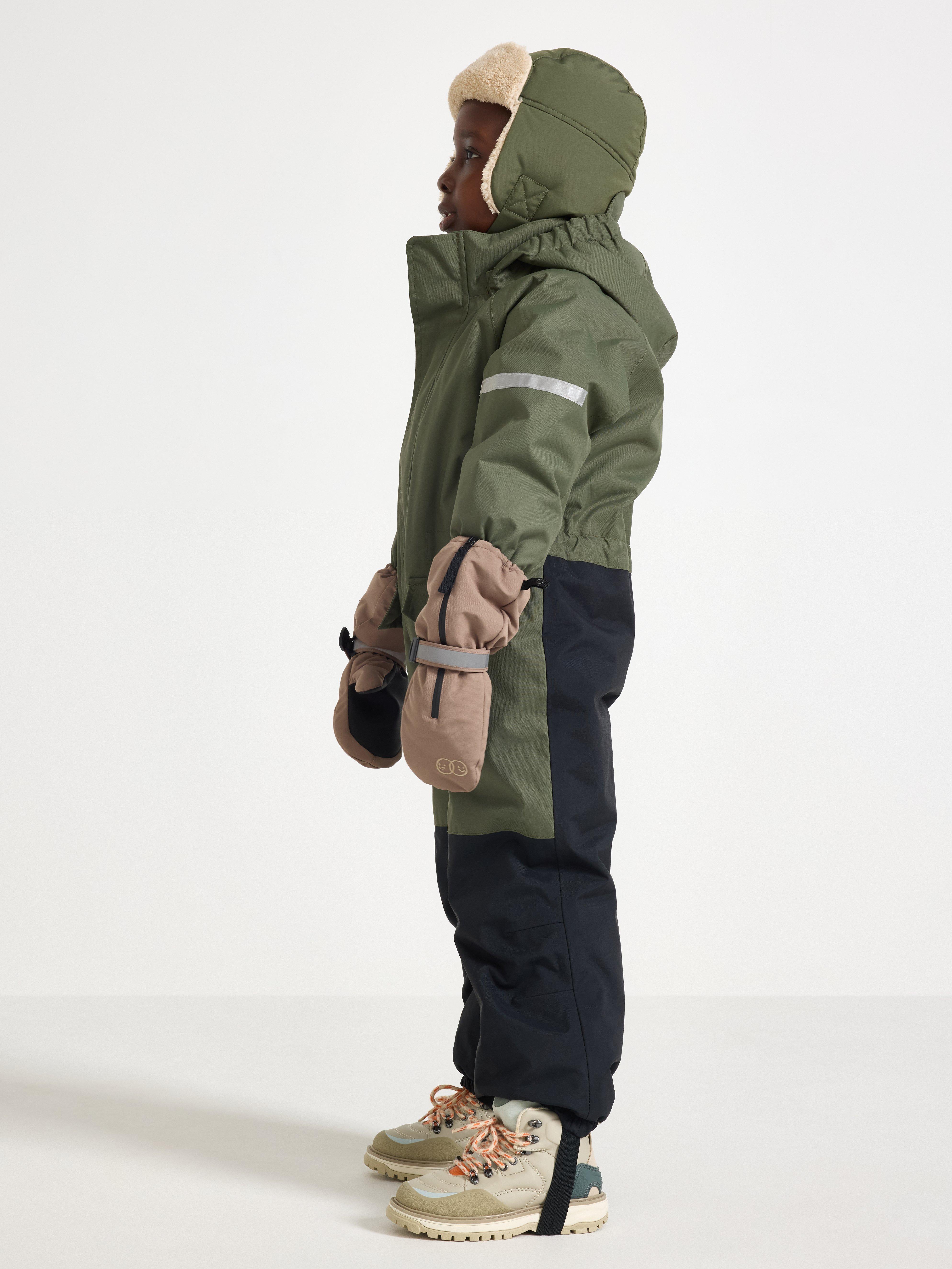 Combinaison imperméable rembourrée kaki foncé