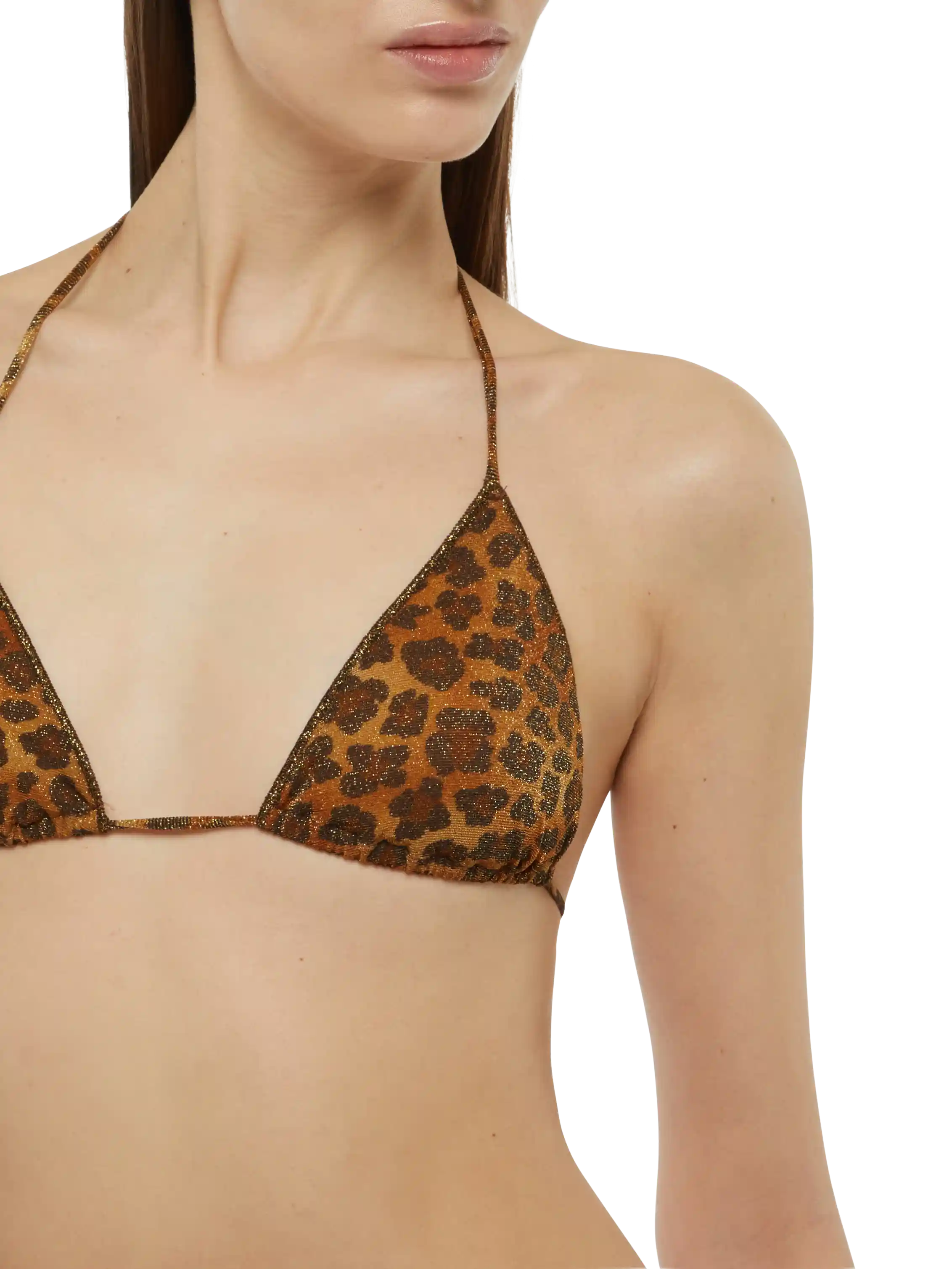 Leah Marielle Klassieke Lurex Bikini met Dierenprint