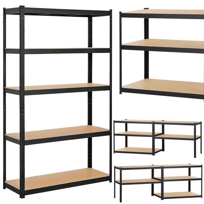 Scaffalatura metallica SPRINGOS® - 5 ripiani - 180x90x40 cm - Portata massima 875 kg