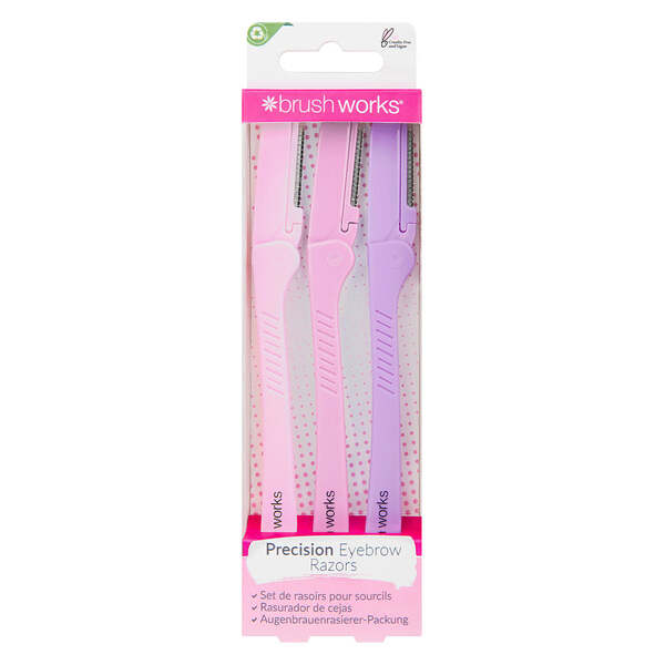 Navalha de precisão para sobrancelhas Brushworks (pacote com 3)