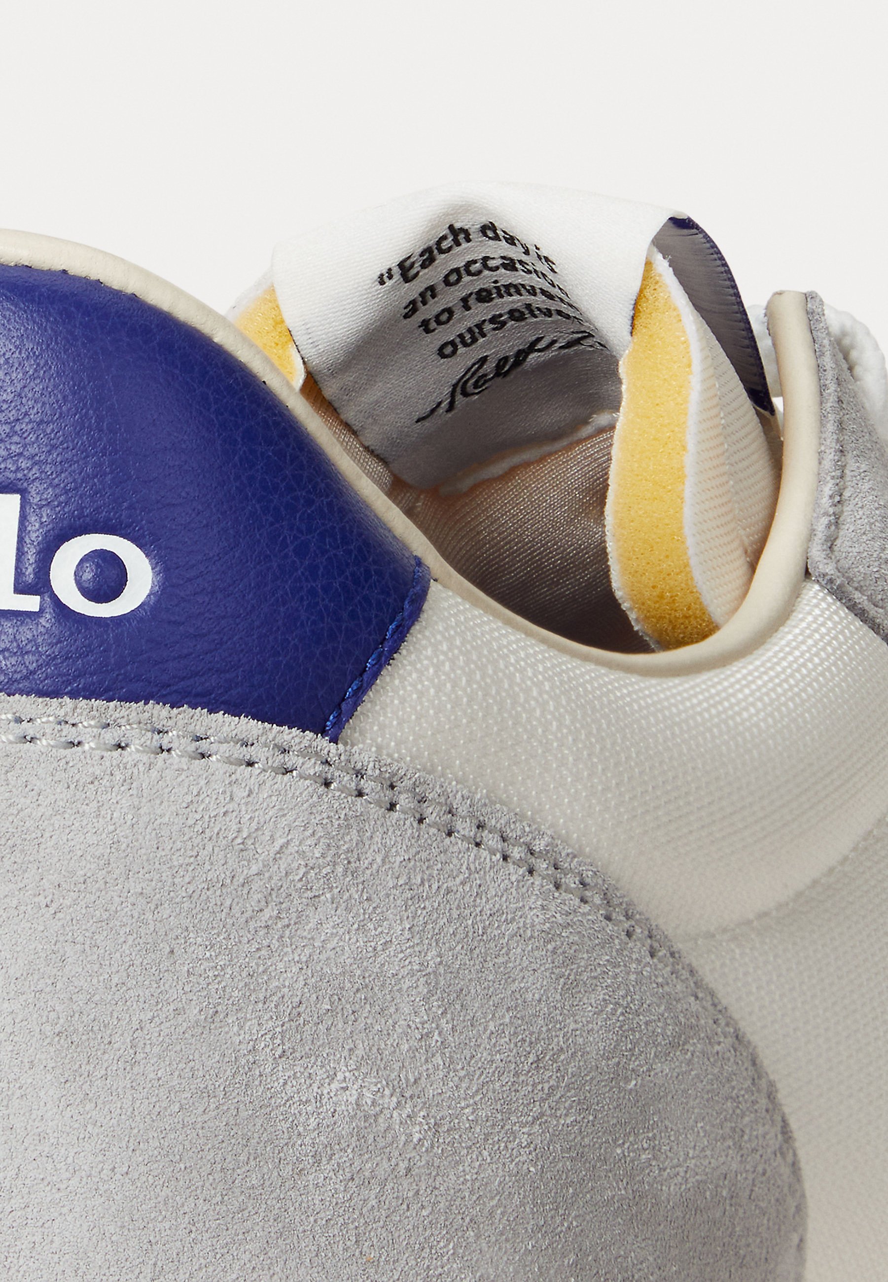 Polo Ralph Lauren PRL TRAIL 125 SUEDE-PANELED SNEAKER - Tenisky - šedá/královská modrá