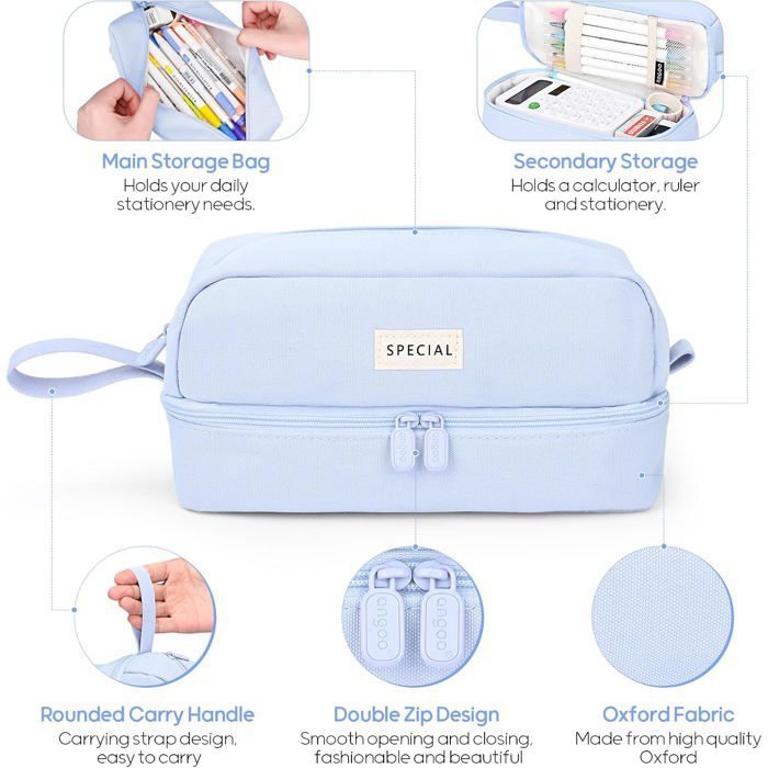 Estuche para lápices - Estuche para lápices para niño - Estuche para lápices para niña - Estuches escolares - Estuche grande - Material escolar - Adecuado para estudiantes