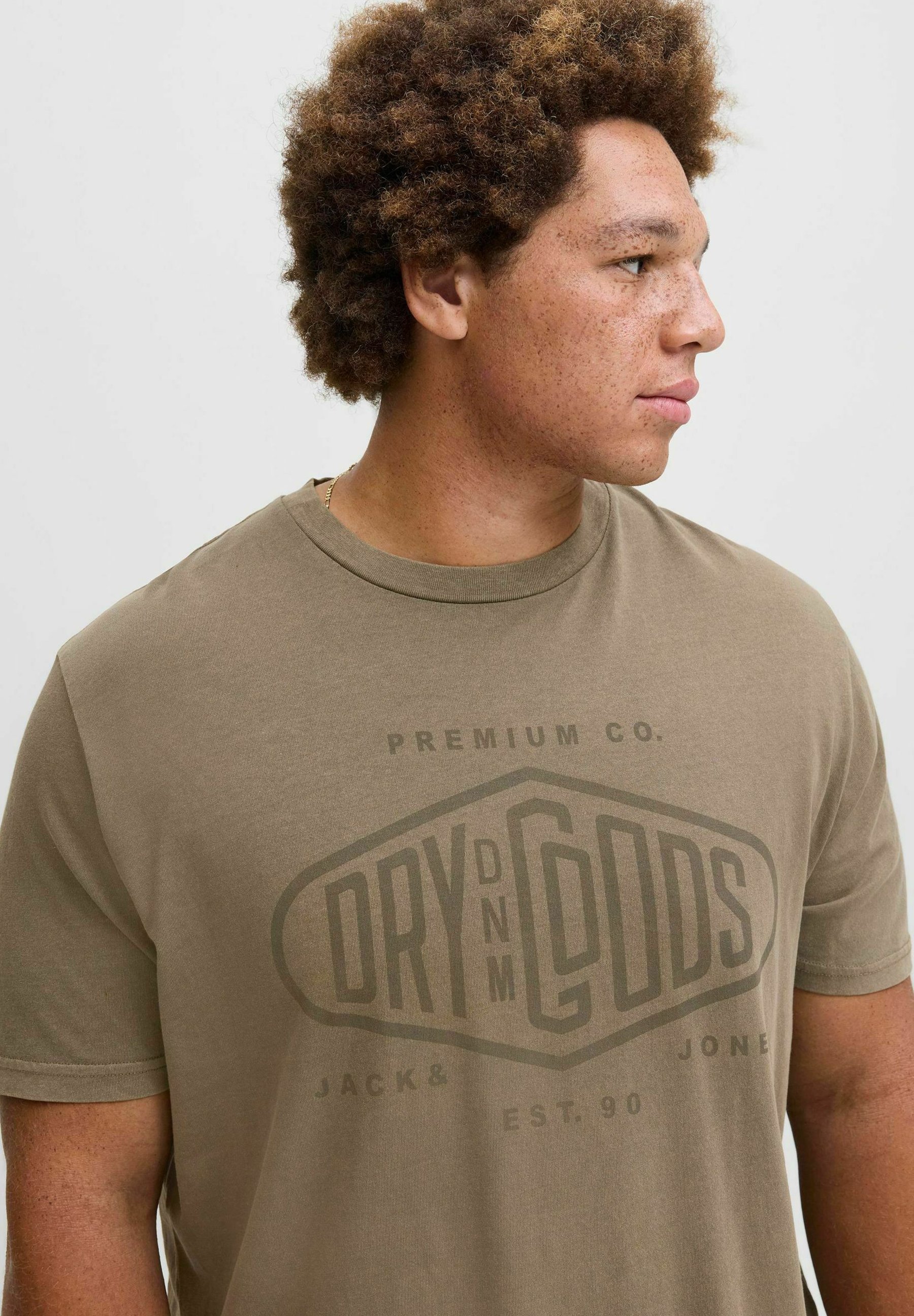 T-shirt stampata Jack & Jones - grigio pietra