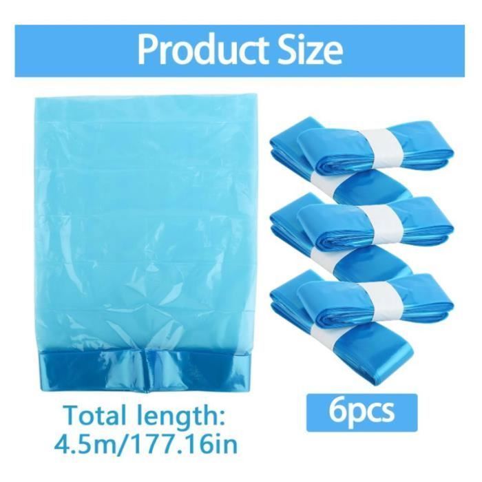 Pacote com 6 Refis para Balde de Fraldas, Sacos de Refil à Prova de Odores, Refil para Balde de Fraldas, Compatível com, Etiqueta de 4,5m