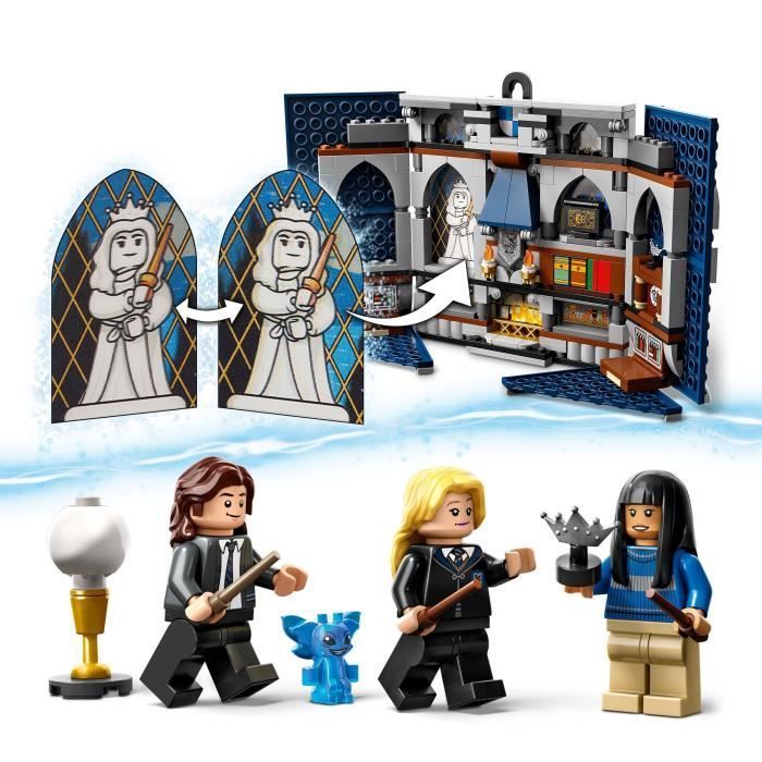 LEGO® Harry Potter 76411 Brasão da Casa Corvinal, Brinquedo com 3 Minifiguras e Decoração de Hogwarts