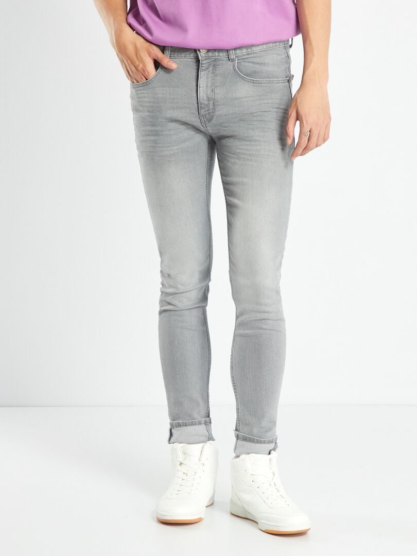 Calça jeans skinny ecológica - CINZA