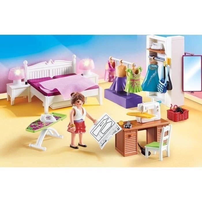 PLAYMOBIL 70208 Quarto com Área de Costura, Casa de Bonecas A Casa Tradicional, Para Crianças a partir de 4 Anos
