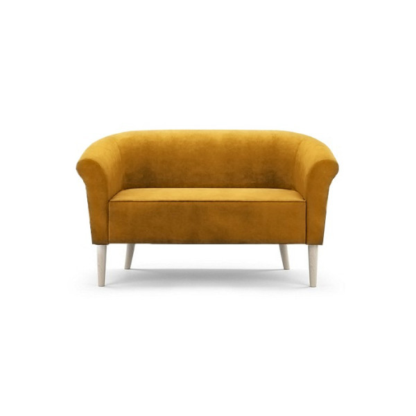 Sofa w stylu skandynawskim PERO 2 - miodowy na bukowej nodze