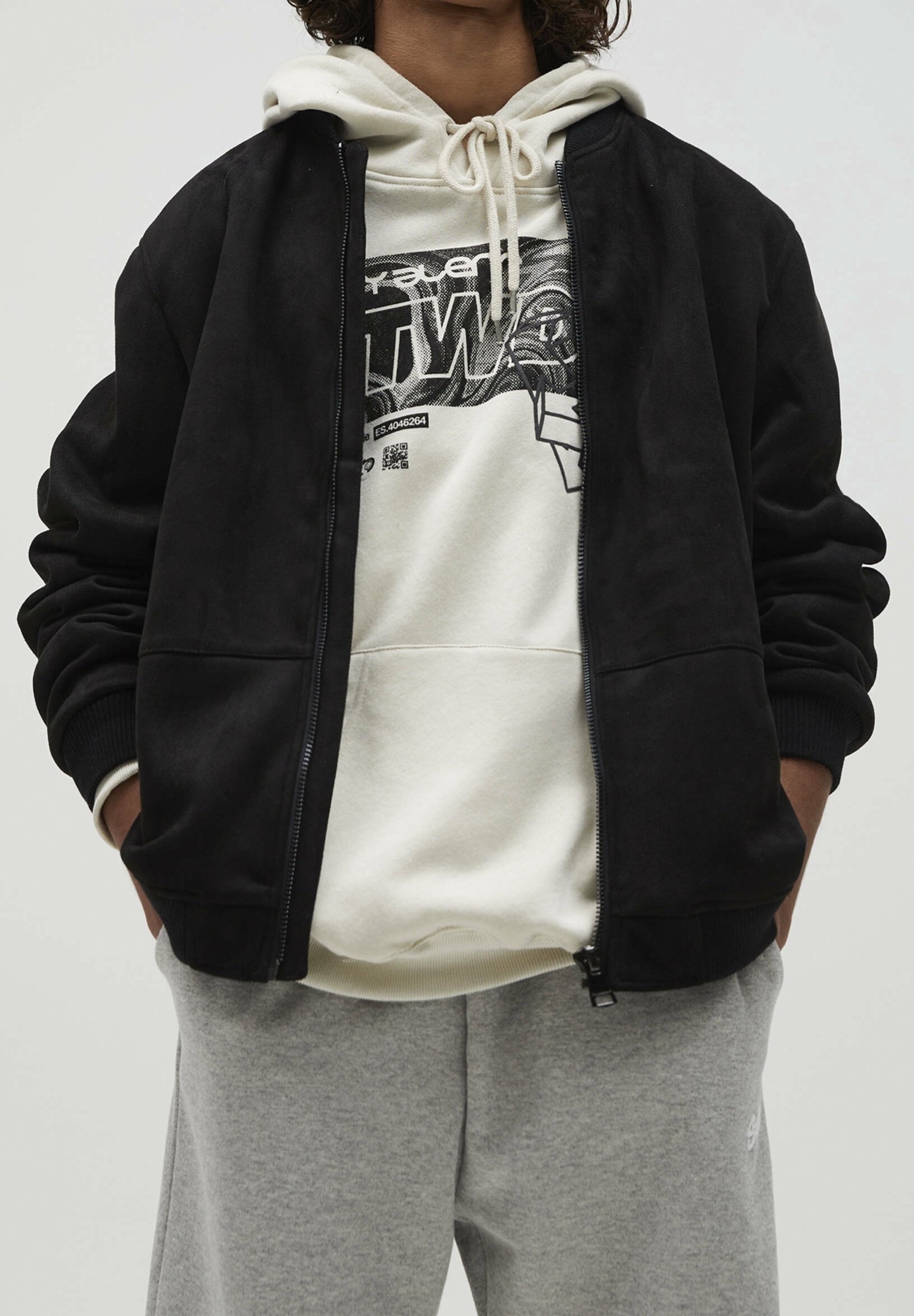 Jaqueta de couro sintético PULL&BEAR - preta