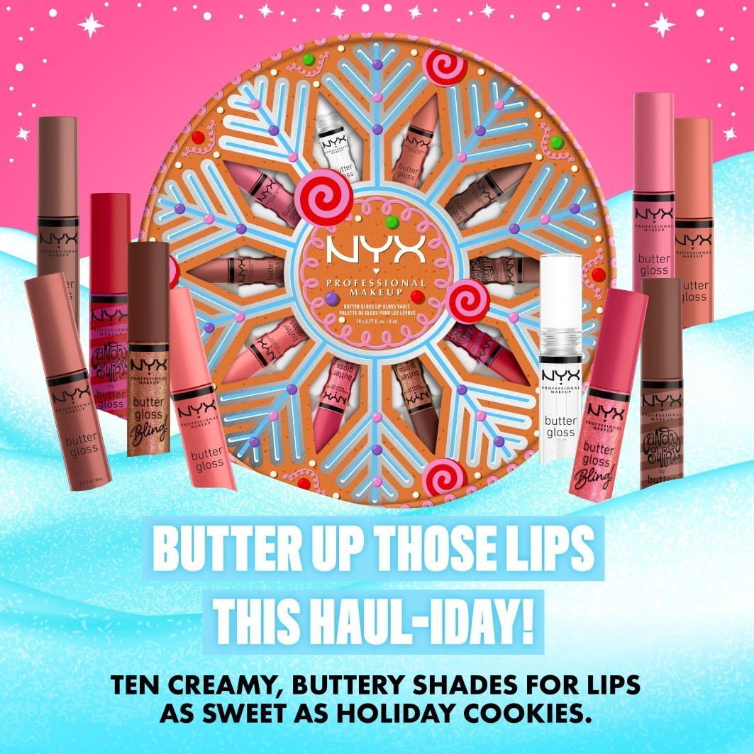 NYX Professional Makeup lūpų makiažo rinkinys „Epic Butter Gloss Vault“ - 1 vnt.