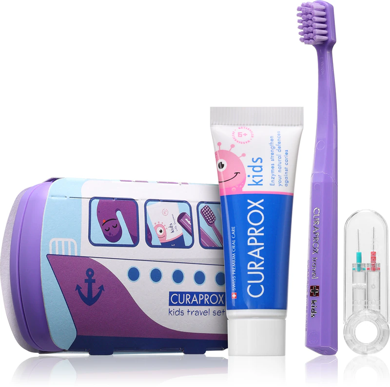 Curaprox Kids Travel Set cestovná sada na detské zuby, jazyk a ďasná