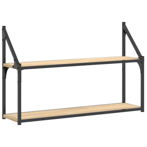 VidaXL Regał ścienny z 2 półkami 80x21x51 cm