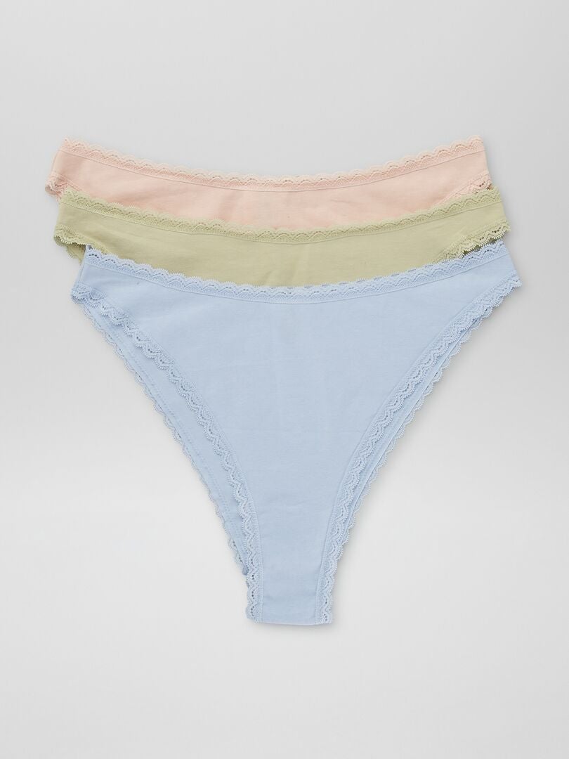 Set van 3 stringtjes - ROZE