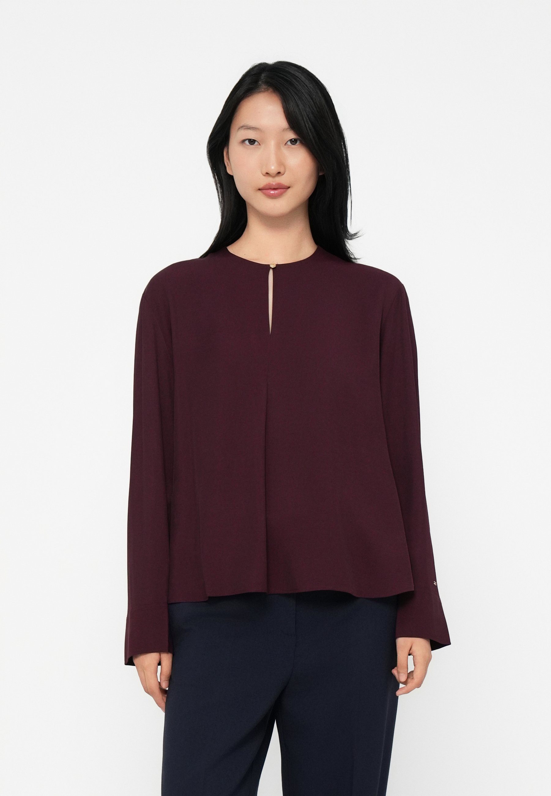 Blusa Tommy Hilfiger SOFT VIS RELAXED - Blusa - bordô escuro
