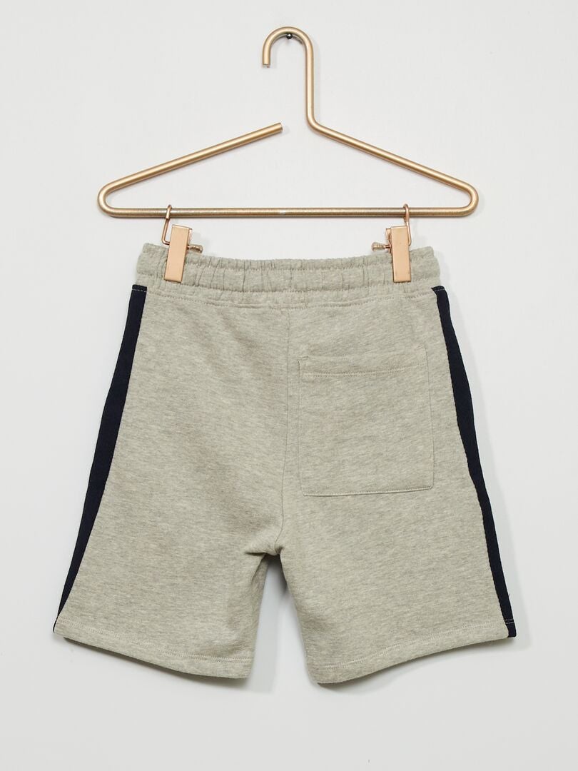 Bermudashorts van fleecestof - GRIJS