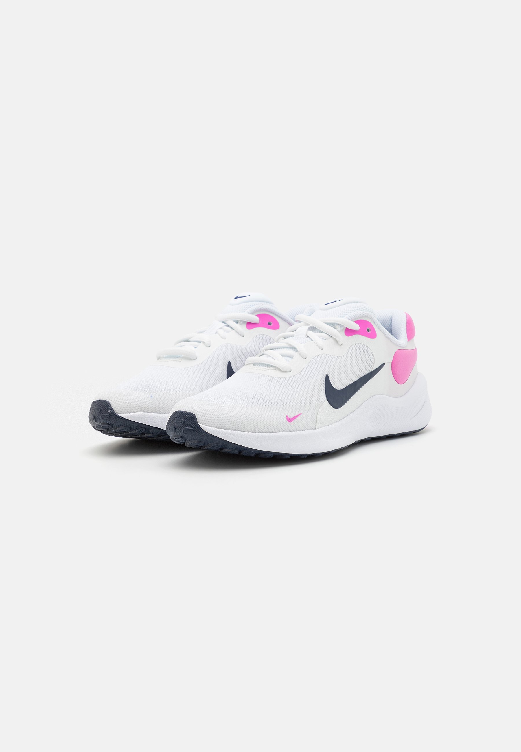 Nike Performance REVOLUTION 7 - Běžecké boty na silnici - white/midnight navy/playable pink
