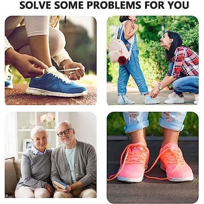 6 paires de lacets élastiques avec boucle capsule en métal baskets universelles enfants et adultes