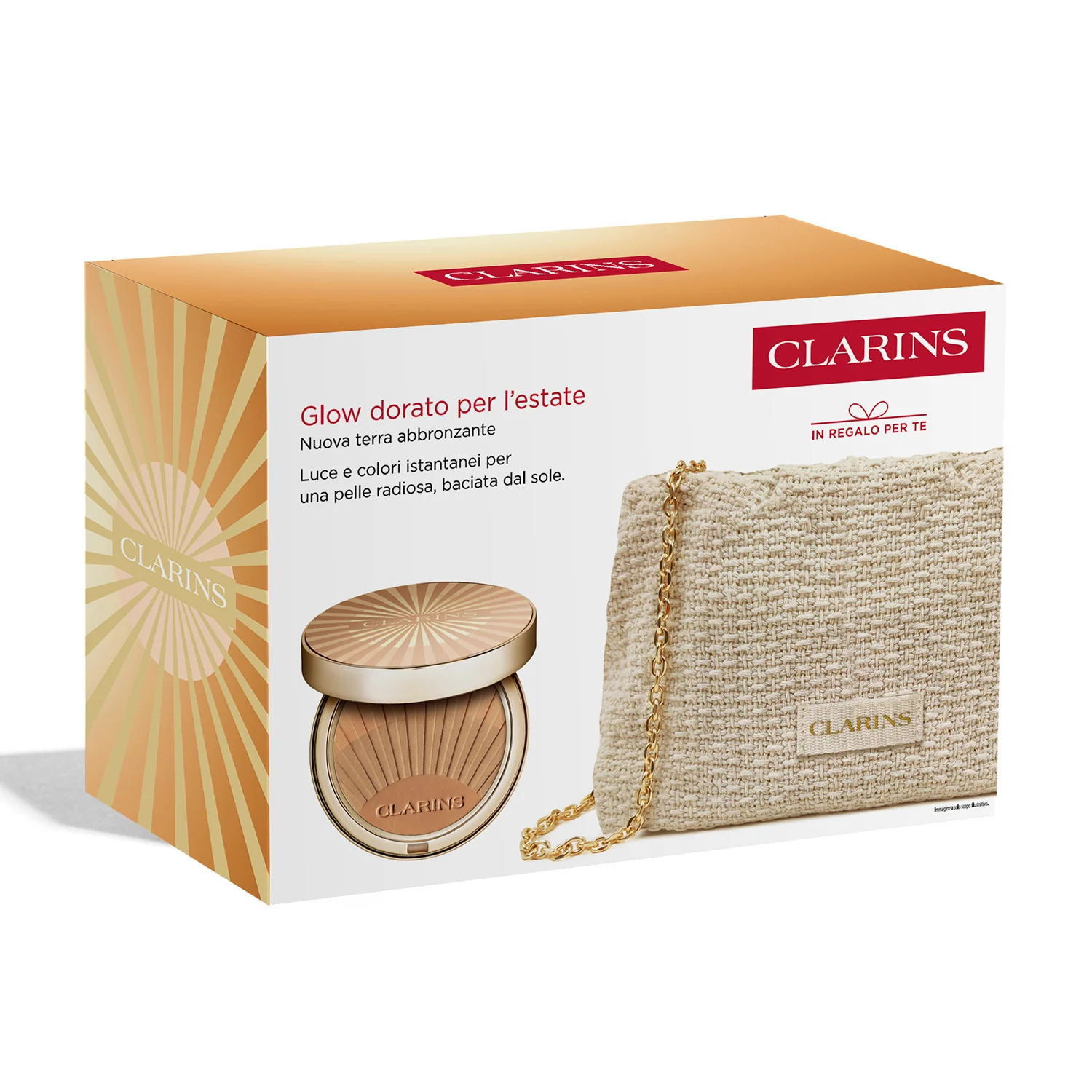 Viso Cofanetto Glow dorato per l'estate - Terra abbronzante & Pochette - Cofanetto Make Up, Terra, Pochette