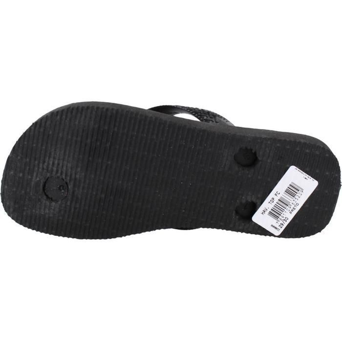 Tongs Havaianas Top Mixte - Noir - Dessus Synthétique - Confort exceptionnel