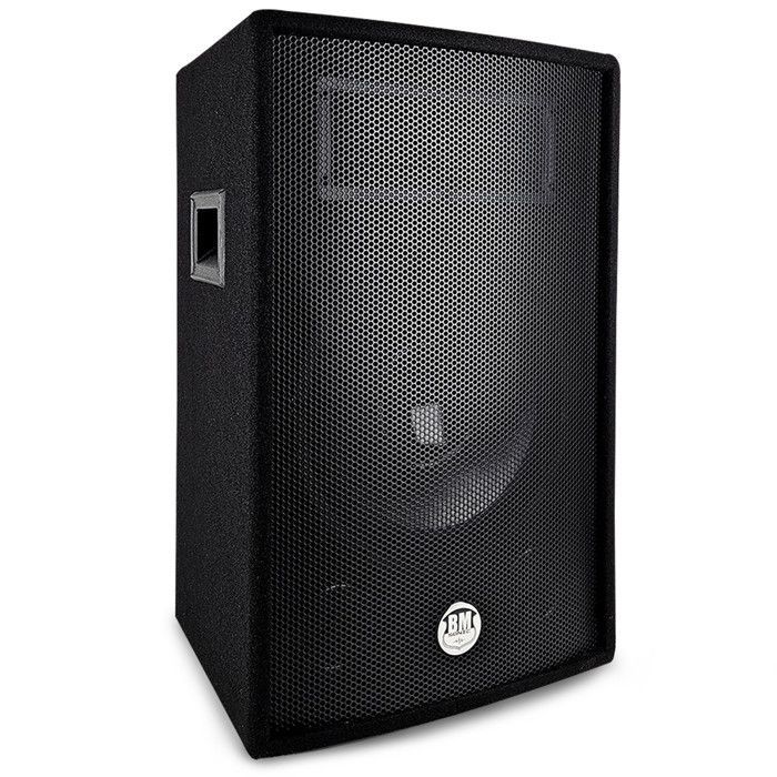 Coppia di diffusori passivi BM SONIC BMS12 - 2x600W di picco - 1200W max. - Sistema PA bass reflex trapezoidale a 2 vie, 12