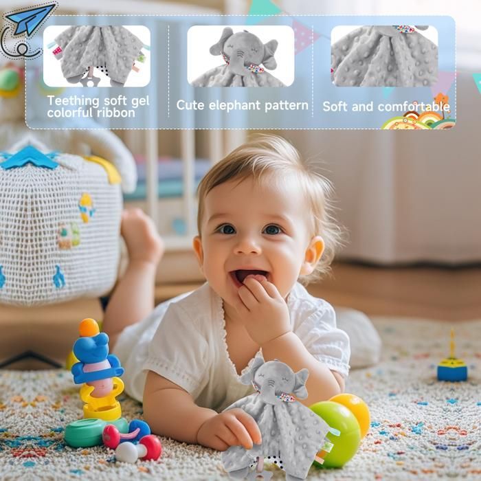 Newborn Gift Set, with Baby Comforter, Rattle, Pacifier Clip, Blanket, Bib, Stages Set, Socks, Gloves for Boys and Girls