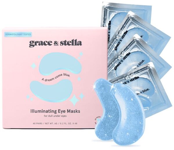 Maska pod oči Grace & Stella - veganská - modrá - 48 párů