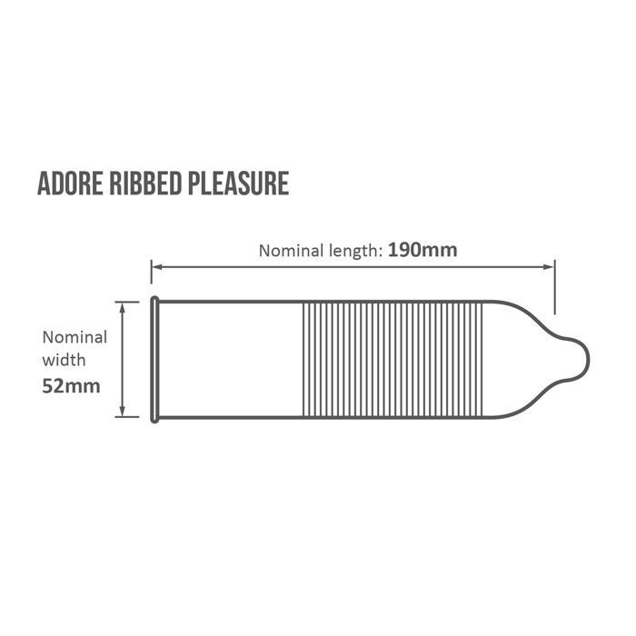Adore préservatifs nervurés 144 pcs