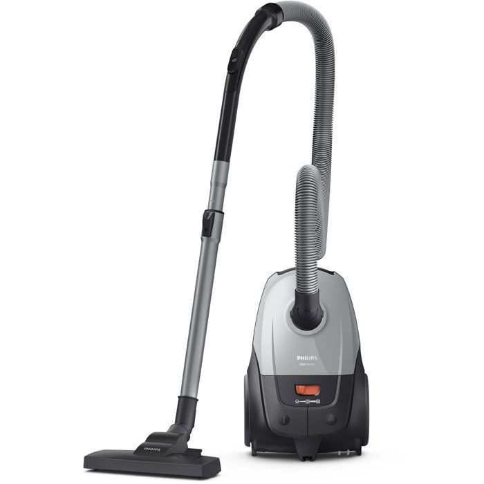 Aspirapolvere a cilindro con sacco - PHILIPS XD2142/12 - Serie 2000 con filtro HEPA - 800 W - 77 dB - 3 L - Grigio chiaro