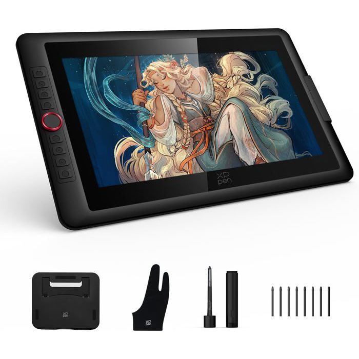 Mesa digitalizadora XP-PEN Artist 15.6 PRO V2 com tela de 15,4 polegadas e caneta com chip X3 Pro e 16 mil níveis de pressão.
