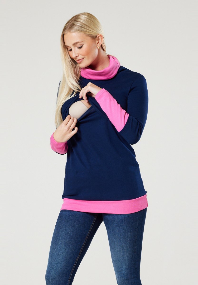 Chelsea Clark Sweatshirt - donkerblauw roze