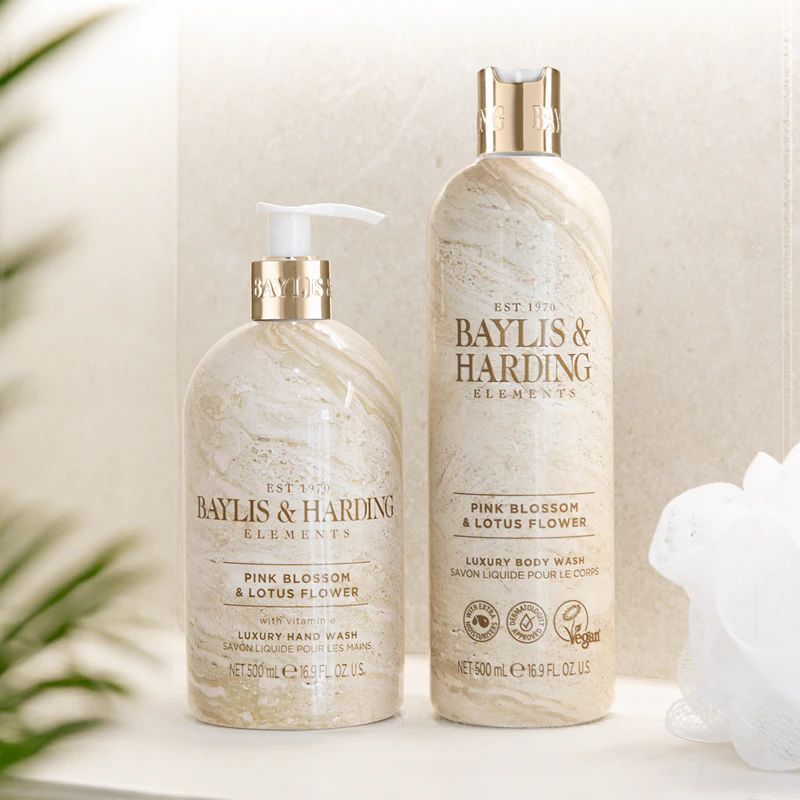 Baylis & Harding Elements Vloeibare Handzeep met Roze Bloesem en Lotusbloem