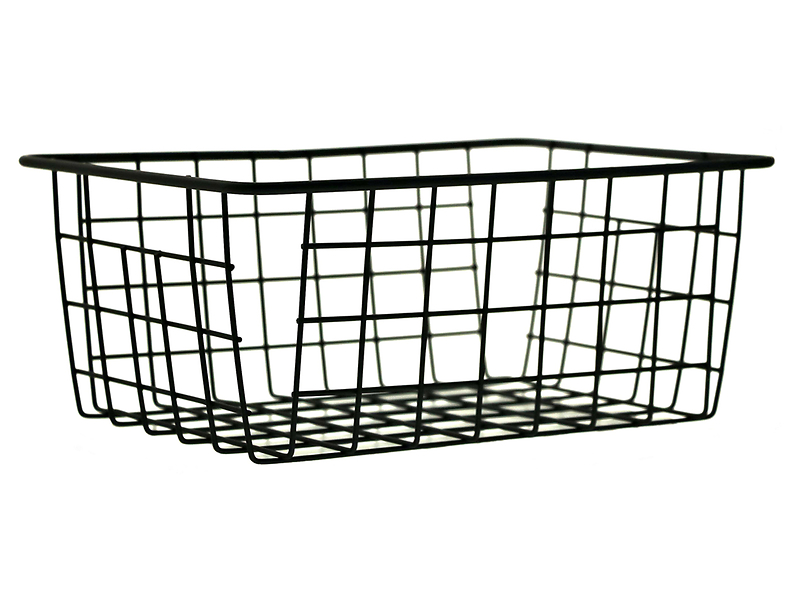Koszyk metalowy 12x28 cm czarny