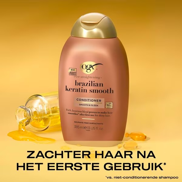 Ogx Ever Straight brazilski keratinski regenerator za glatku kosu<br>385ml
