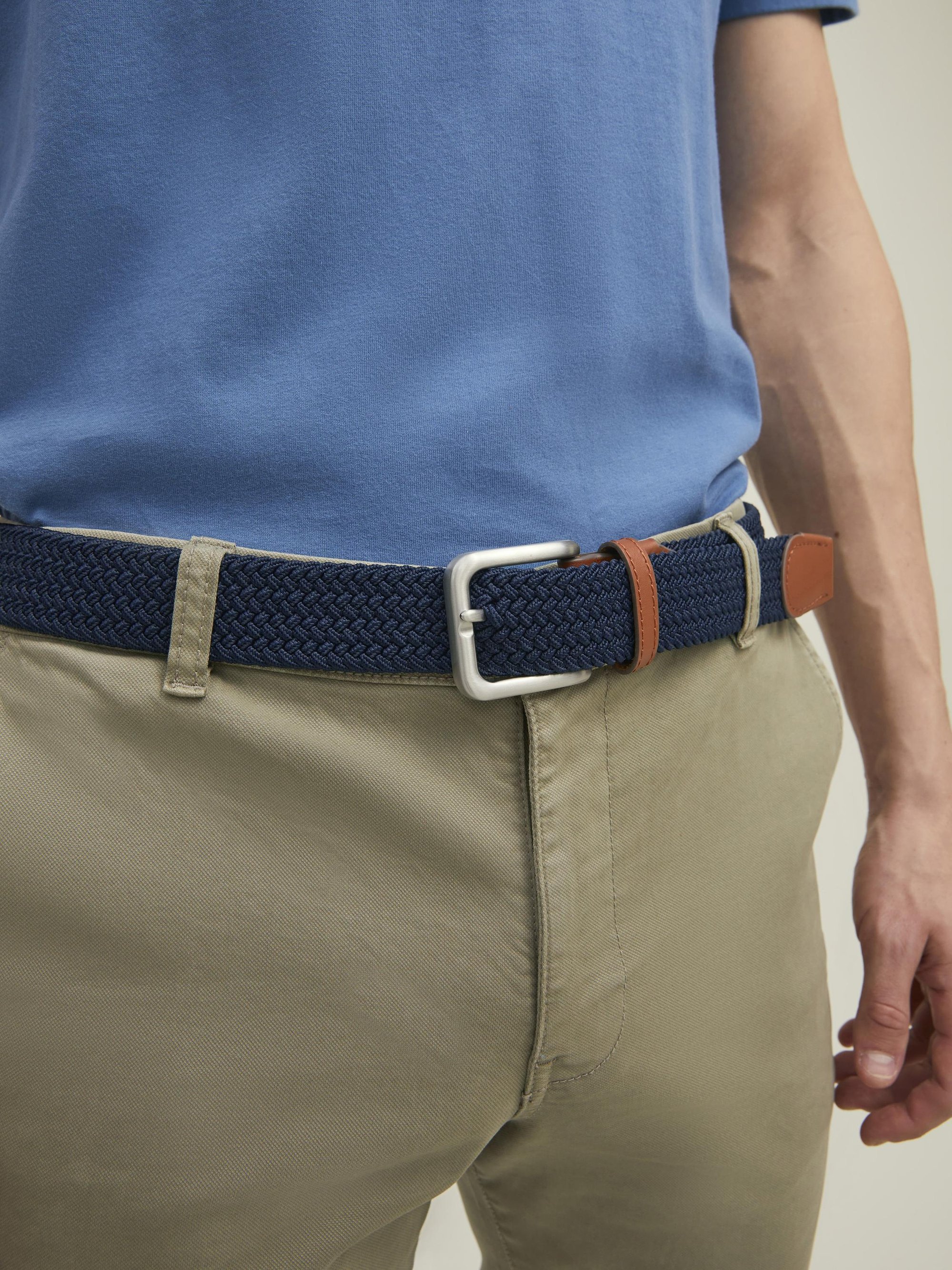 Jack & Jones JACSPRING RIEM - Gevlochten riem - marineblauw