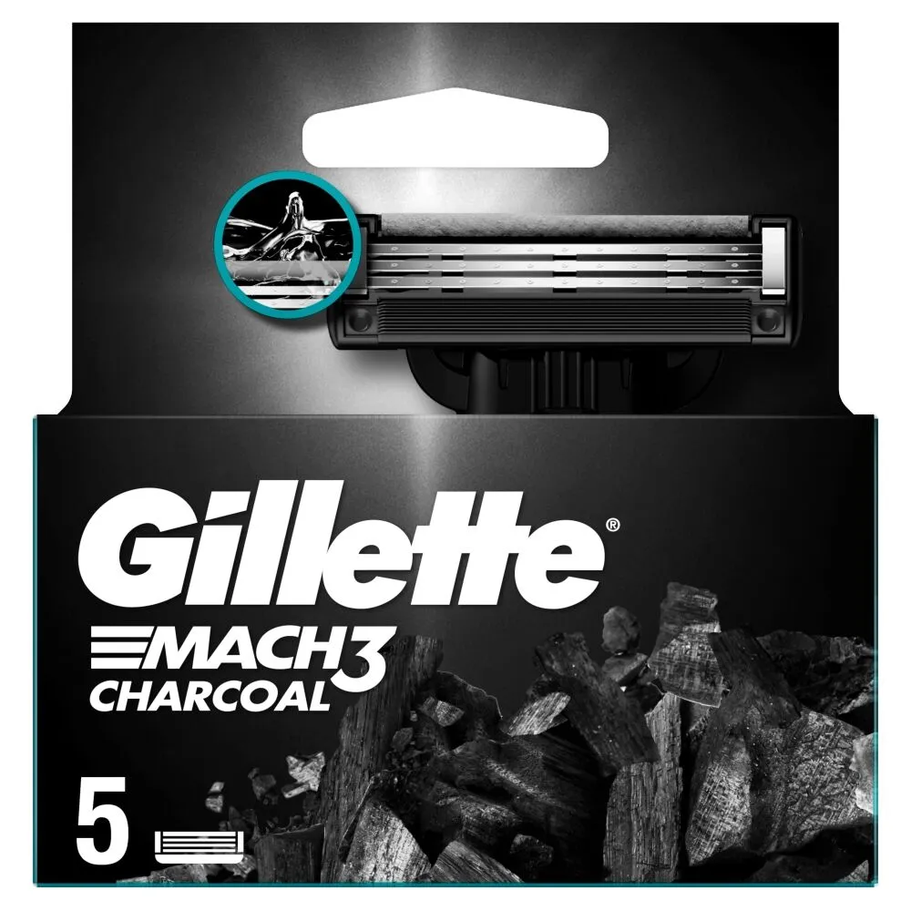 Gillette Mach3 Charcoal Wkłady 5 szt.